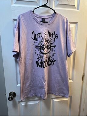 Just a Little Moody Lilac Graphic Tee for Women.